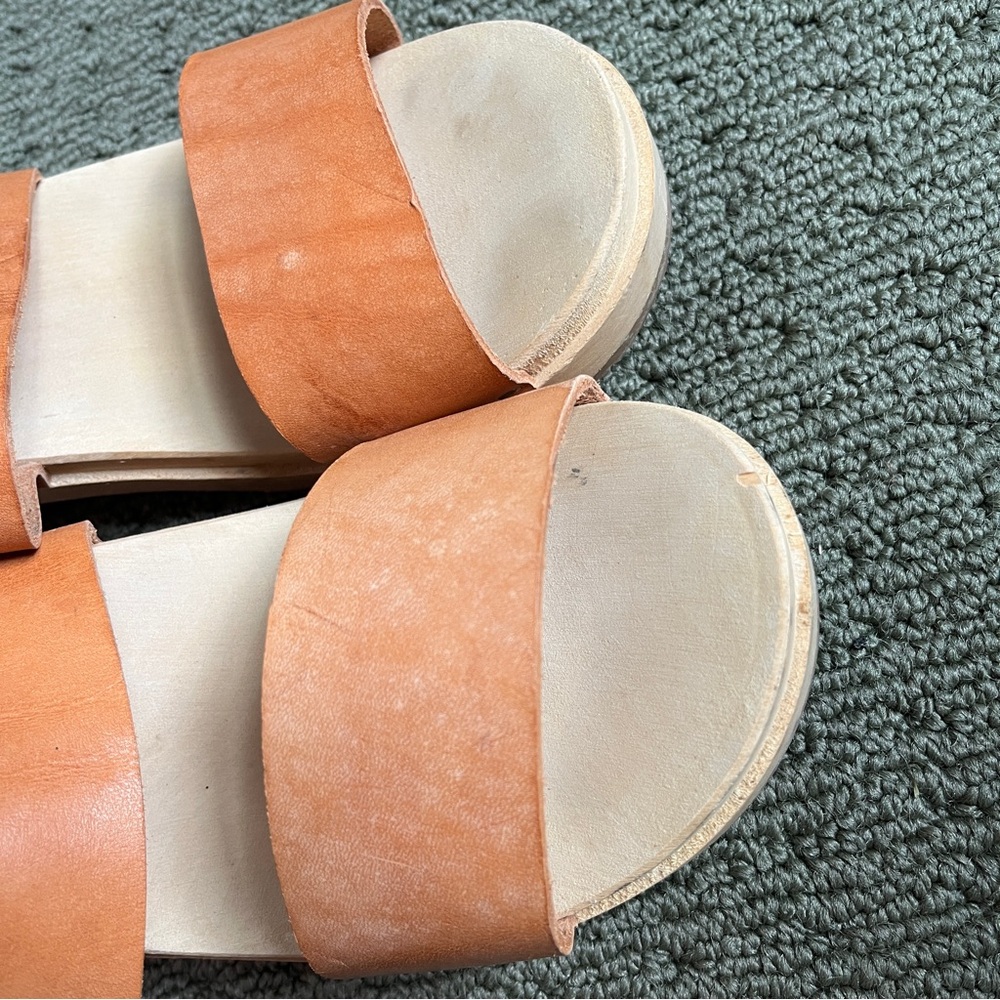 Sandgrens | Stockholm Low Clogs: Two-Strap Wooden Slides | Ecru | EU 41 =10.5 US - Picture 4 of 12